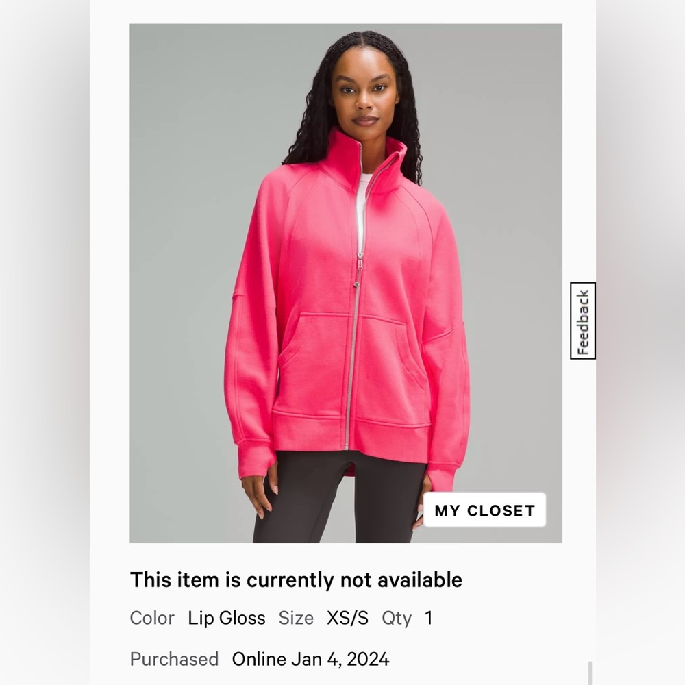 Lululemon scuba long funnel neck zip - Picture 4 of 4